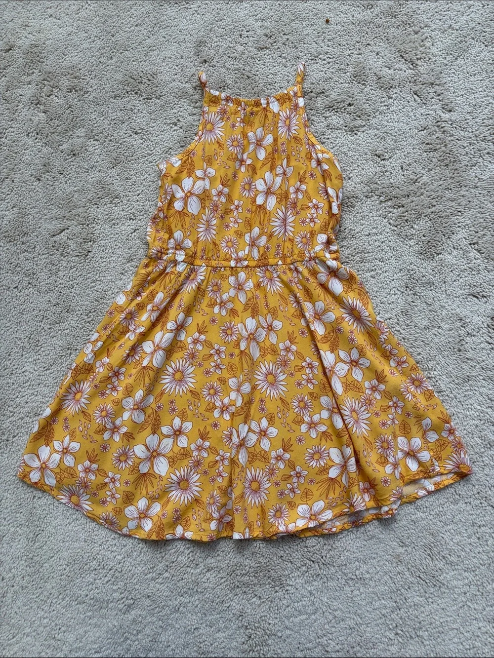 Jumping Beans Girls Yellow Floral Sundress